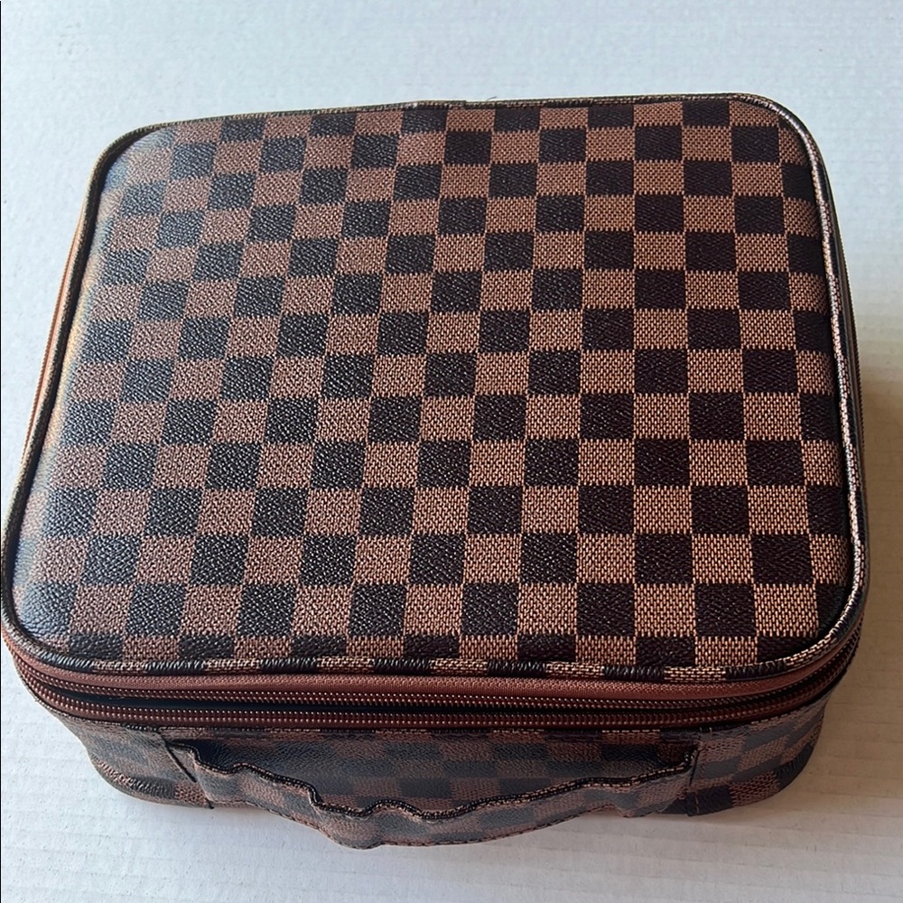 Checkered Brown Men's Bag